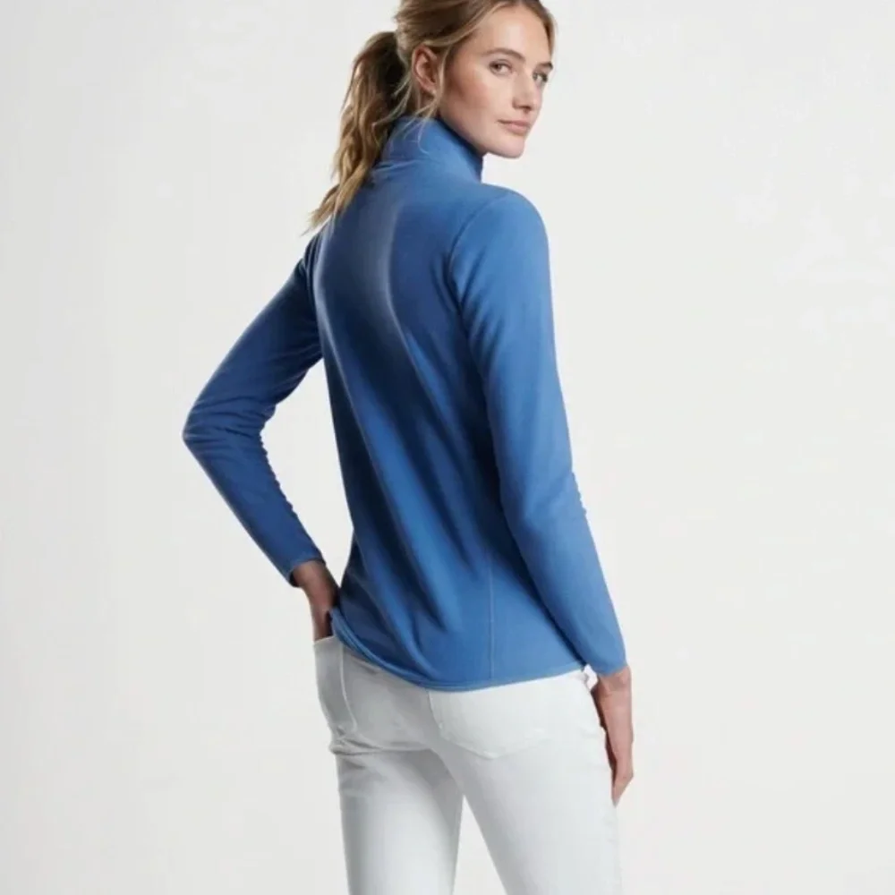 PETER MILLAR | Women's Storm Garland Microfleece Pullover in Storm | Size Medium - Picture 4 of 16